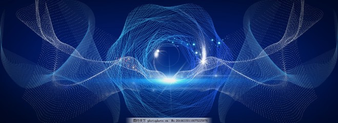 蓝色科技光效背景